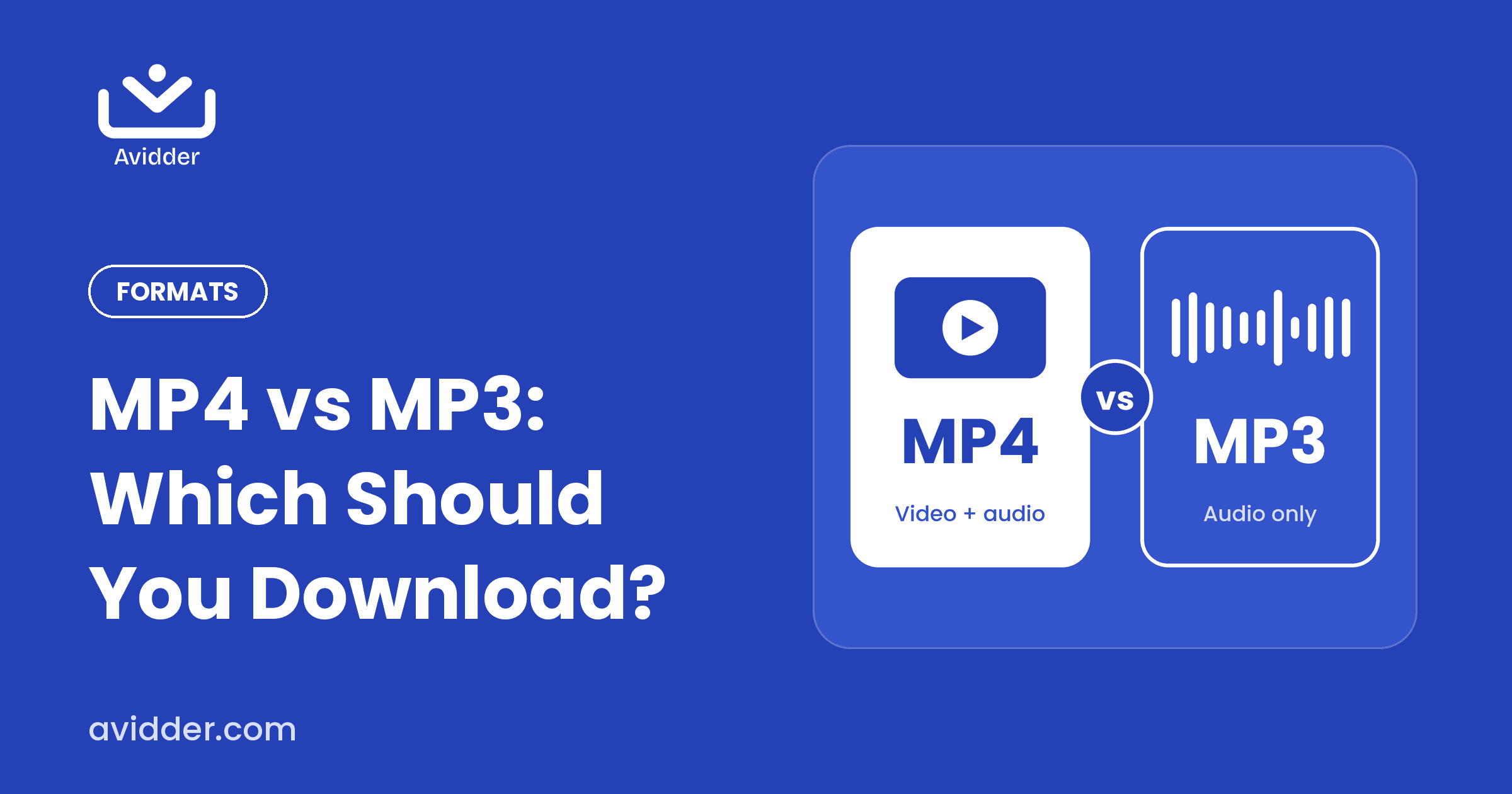 MP4 vs MP3: which format should you download? Avidder